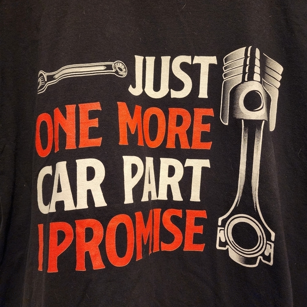 Just one more car part funny black short sleeve shirt XXL - Picture 2 of 5